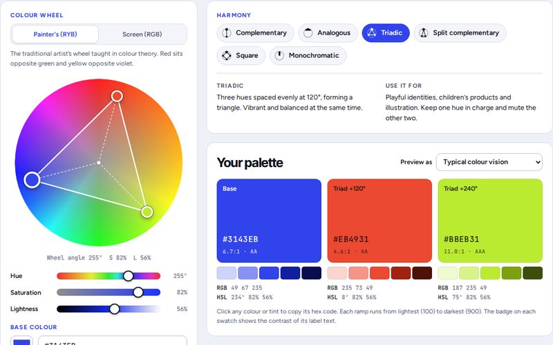 Colour Theory Lab – colour theory tool by IMS DIA