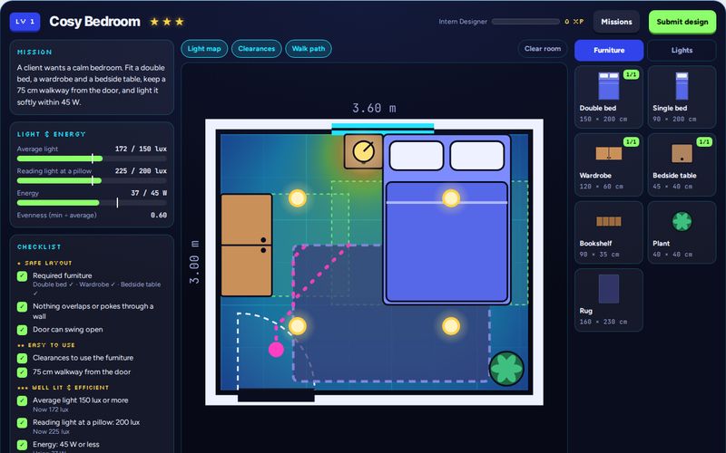 Room & Light Quest – room planner and lighting calculator by IMS DIA