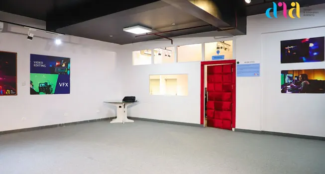 Modern VFX and animation studio at a leading design school in India with advanced creative infrastructure